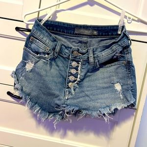 Just USA Button Up Jean Shorts